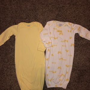 Bundle of 2 gender neutral infant gowns